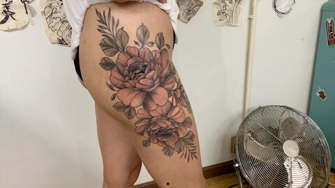 纹身图片大腿,大腿上的独特印记与故事